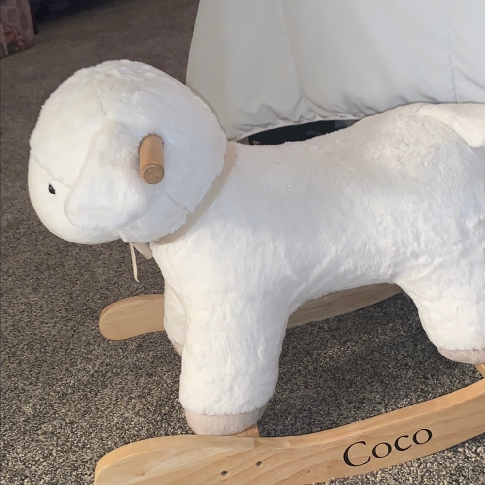 Lamb plush Nursery Rocker